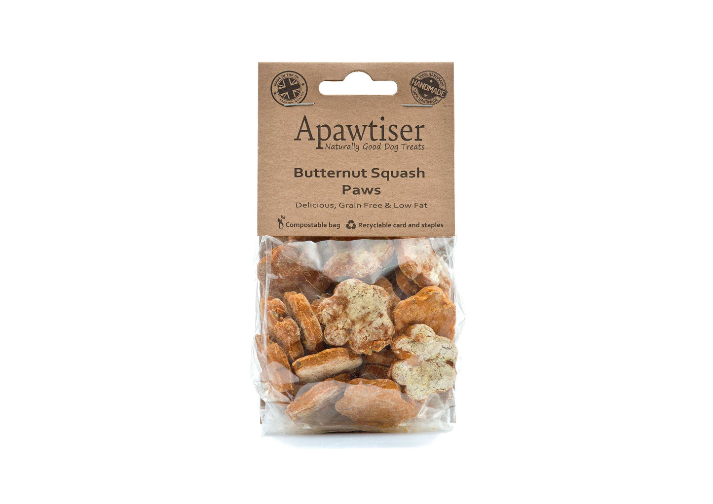 Apawtiser Naturally Good Dog Treats dog treats Nutrient-Packed Butternut Squash Biscuits: Crunchy, Low-Fat, and Grain-Free