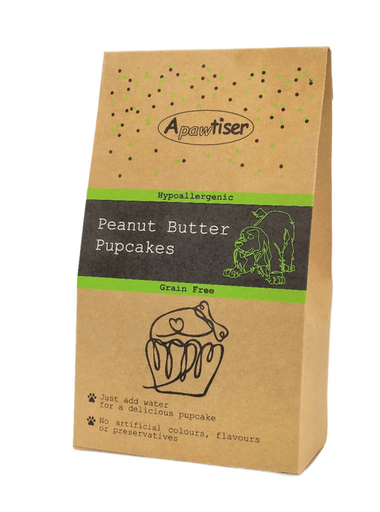 Apawtiser Naturally Good Dog Treats dog treats Protein-Packed Peanut Butter Pupcake mix: Gluten-Free & Full of Love