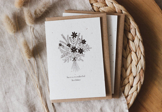 Bobella Co. Happy Birthday Plantable Seed Card