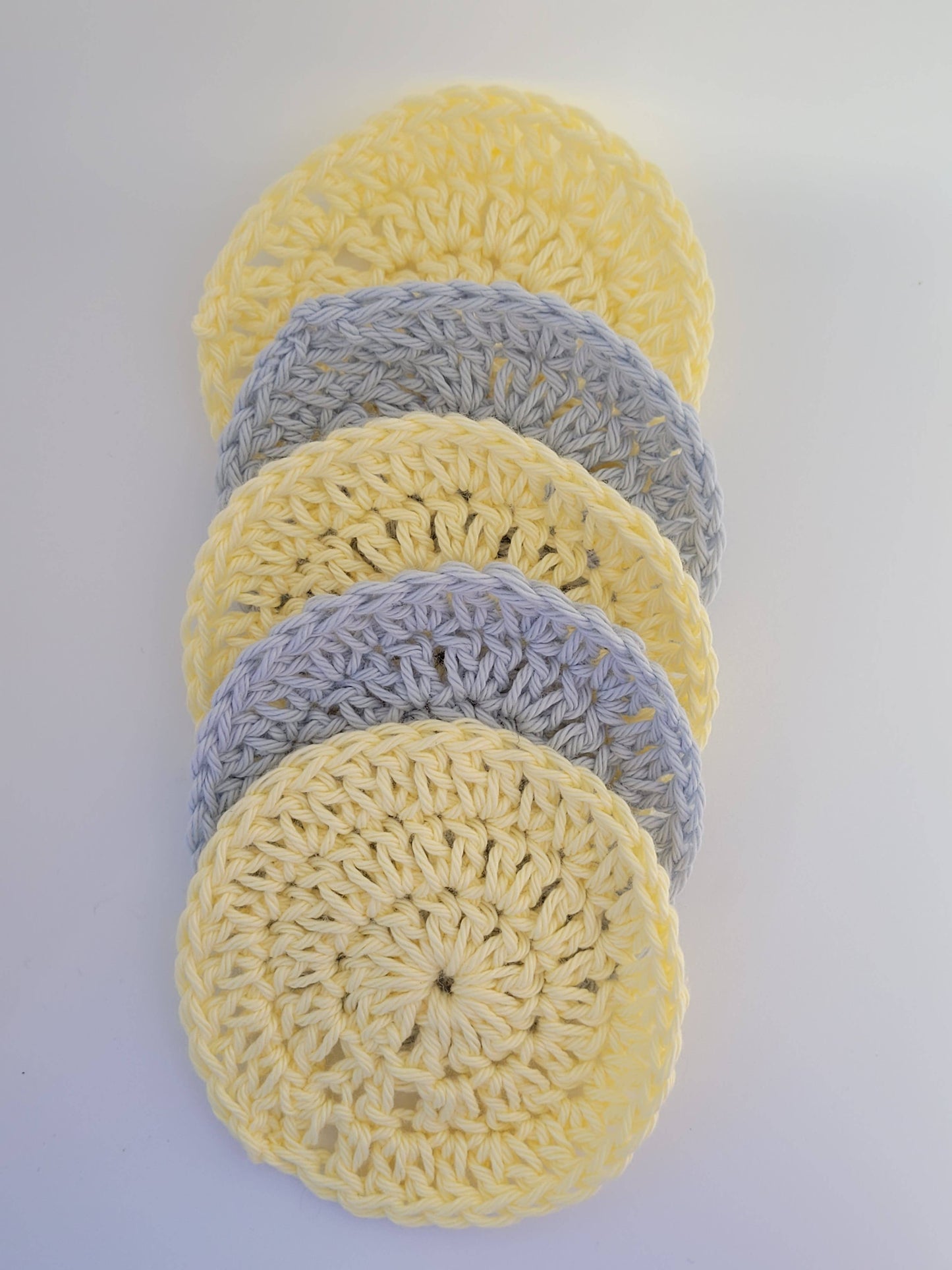 Divaspa cotton rounds Reusable Handmade Crochet cotton rounds- pack of 5