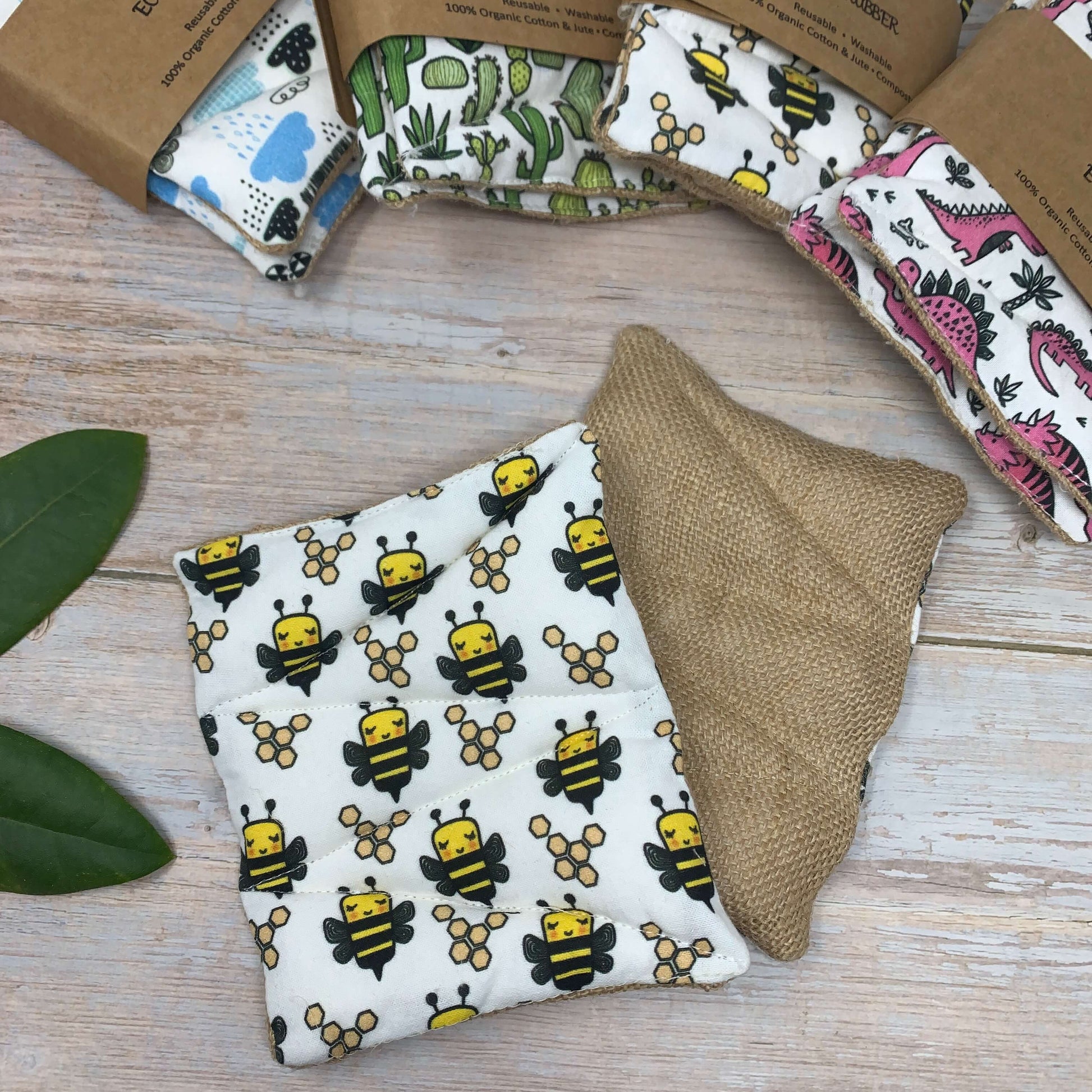 EarthBits Cleaning cloths Bees Reusable Dish Sponges/Scrubbers- Bee Design