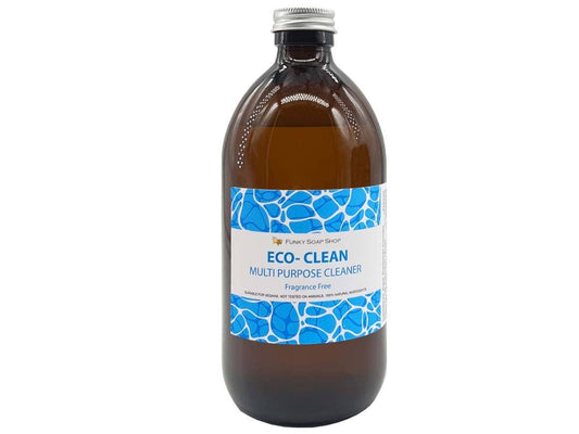 Funky Soap Shop LTD multi surface cleaner Eco- Clean Liquid Soap Fragrance Free Glass Bottle of 500ml