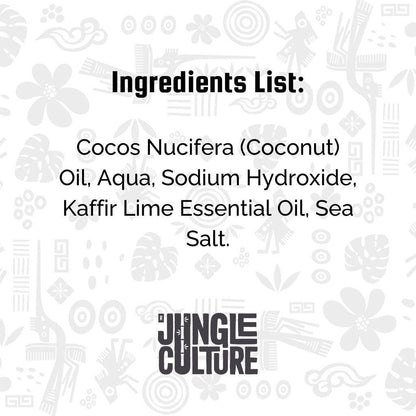 Jungle Culture Body Soap Lime & Sea Salt Vegan Body Soap Bar: Naturally Refreshing and Skin-Renewing