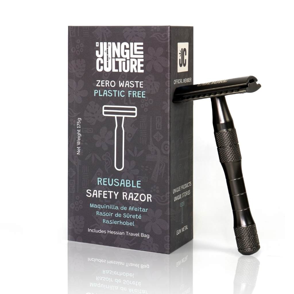 Jungle Culture Eco-Friendly Metallic Safety Razors Gift Set