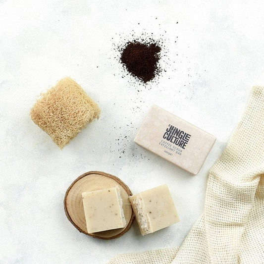 Jungle Culture self care Vegan Body Soap - Sustainable Coffee Scrub Natural Exfoliant Bar Soaps