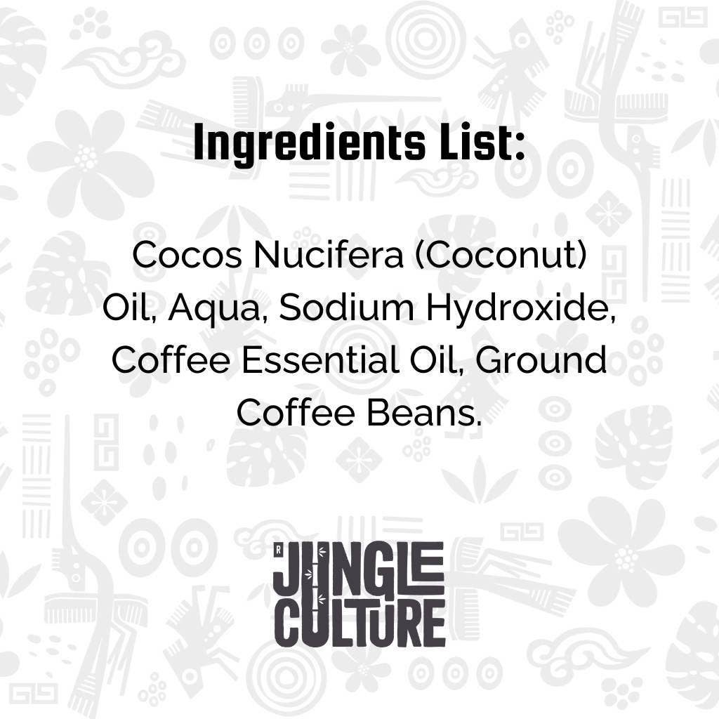 Jungle Culture self care Vegan Body Soap - Sustainable Coffee Scrub Natural Exfoliant Bar Soaps