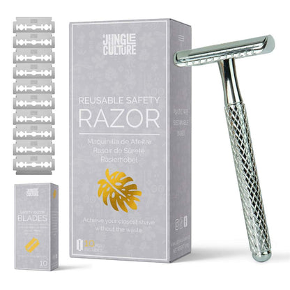 Jungle Culture shaving Eco-Friendly Pastel Safety Razors Gift Set