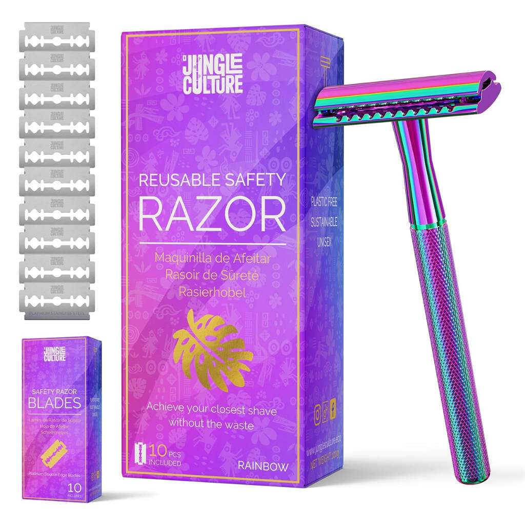 Jungle Culture shaving Eco-Friendly Pastel Safety Razors Gift Set