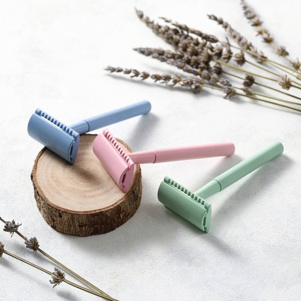 Jungle Culture shaving Eco-Friendly Pastel Safety Razors Gift Set