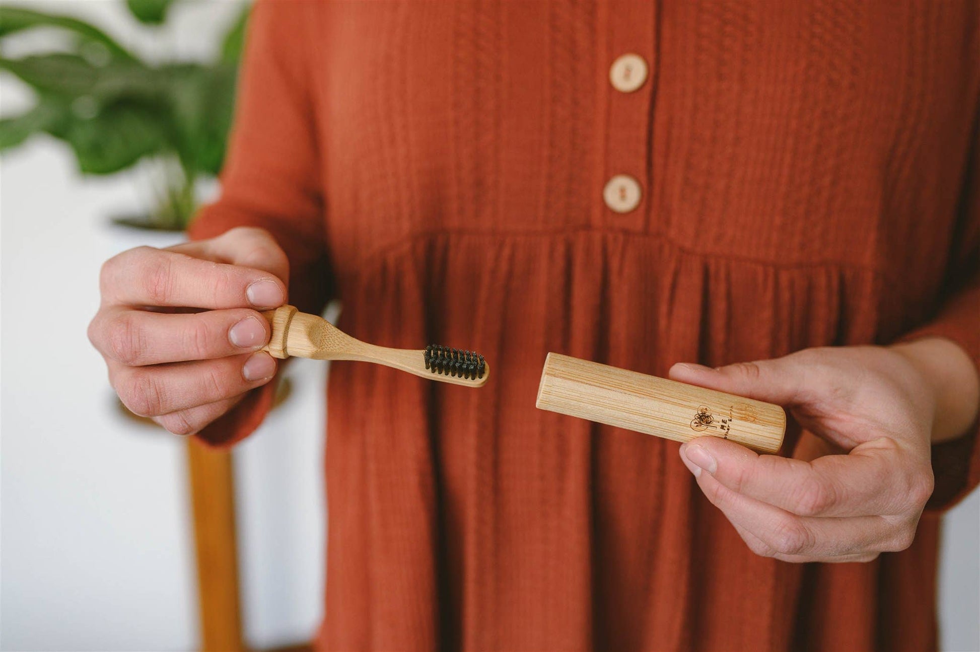 Me Mother Earth All-in-One Bamboo Travel Toothbrush with Replaceable Head