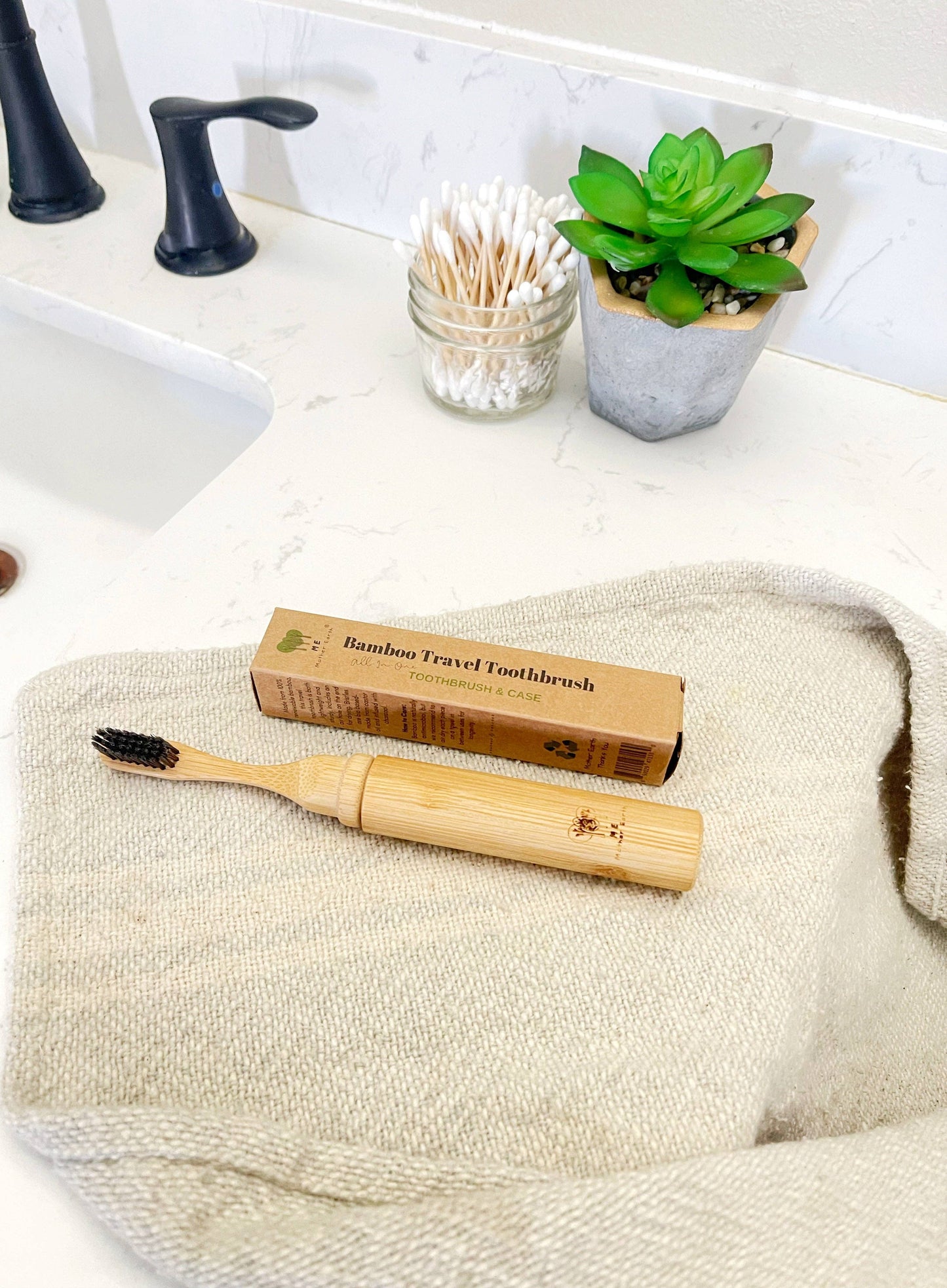 Me Mother Earth All-in-One Bamboo Travel Toothbrush with Replaceable Head