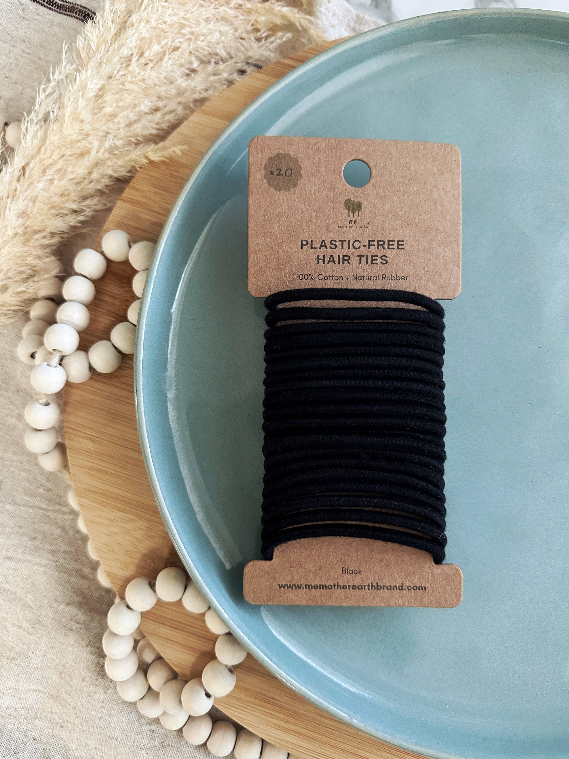 Me Mother Earth Hair ties Kind to Your Hair, Kind to Earth: 100% Cotton Hair Ties for Sustainable Style