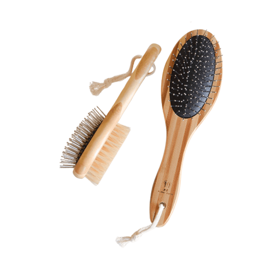 Me Mother Earth Pet gift set Large Double-Sided Bamboo Pet Brush