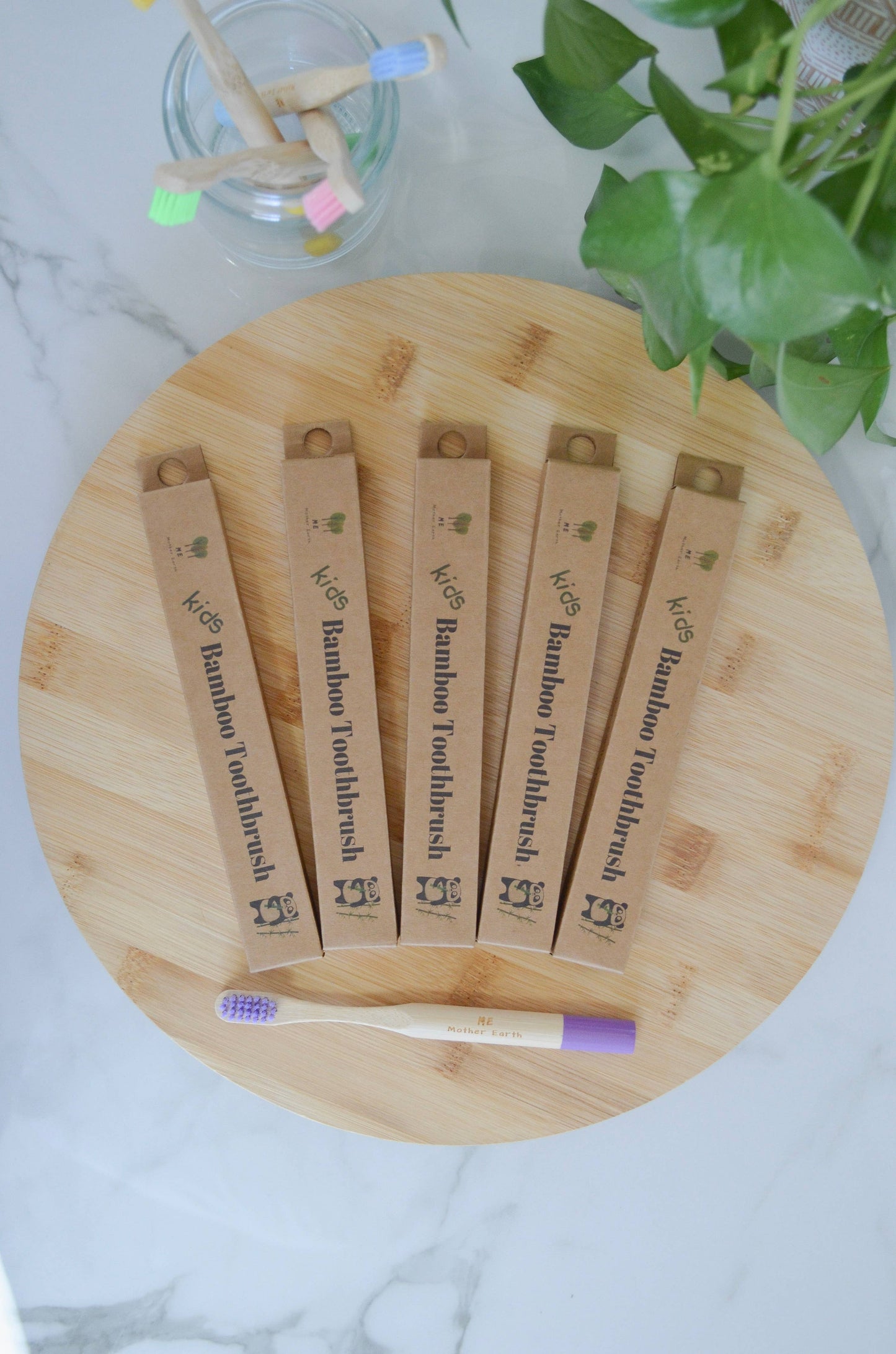 Me Mother Earth toothbrushes Kid-Friendly Bamboo Toothbrush