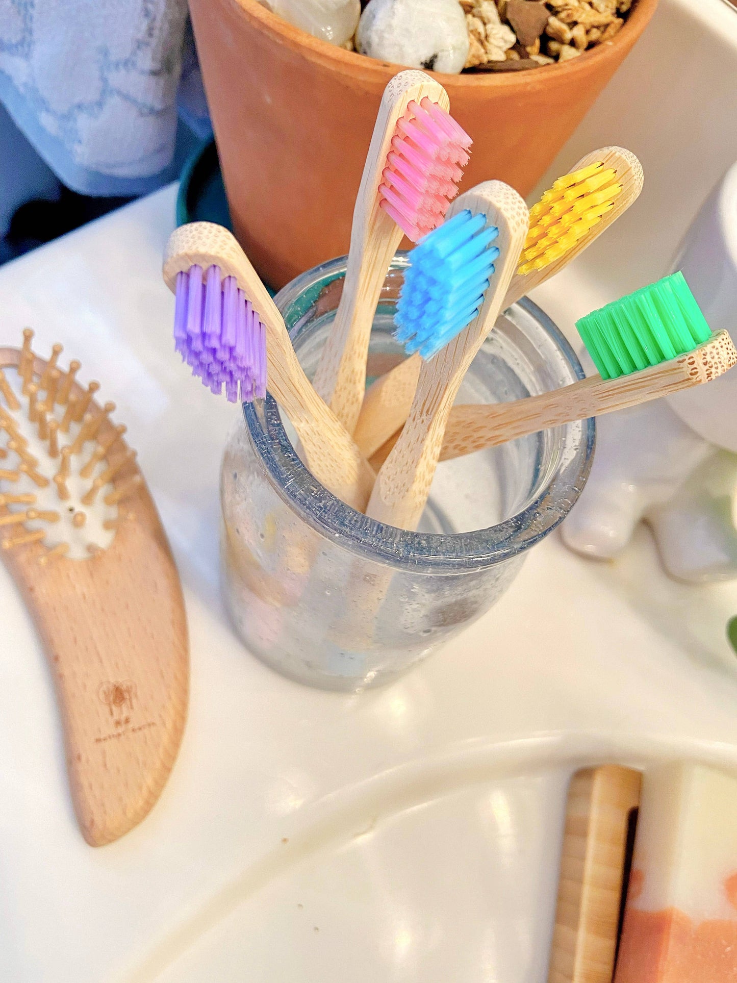 Me Mother Earth toothbrushes Kid-Friendly Bamboo Toothbrush