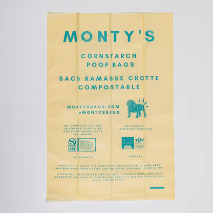 Monty's Bags pet bags Monty's Compostable Corn starch Poop Bags