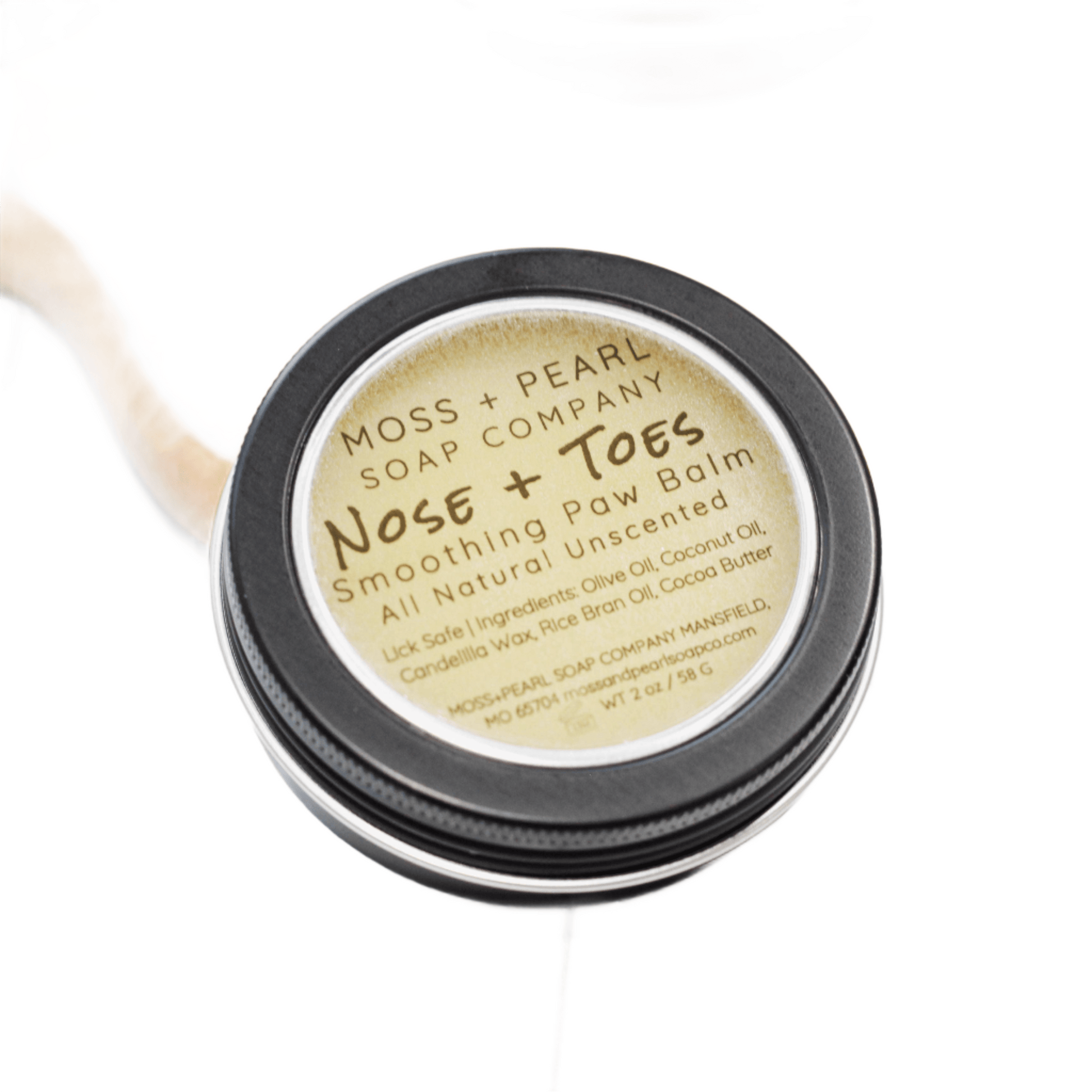 Moss + Pearl Soap Company pet balm Dog Nose and Toes smoothing Paw Balm