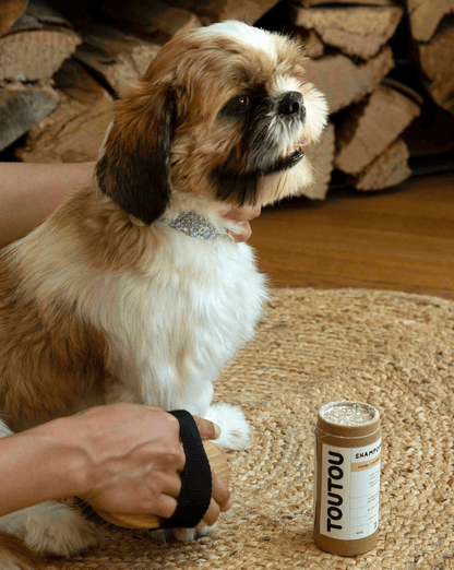 TOUTOU Petcare Dog shampoo Small Natural and Certified Organic Pet Dry Shampoo Powder