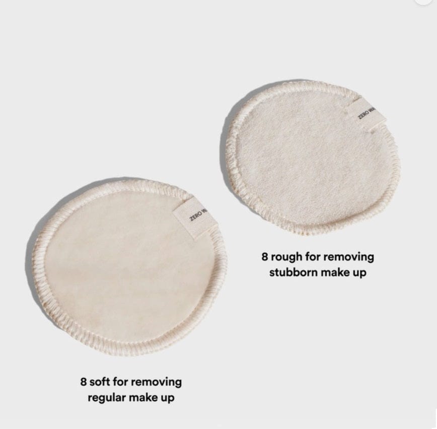 zero waste club Make up remover Reusable Organic Cotton Rounds- Makeup Remover Pads - Pack of 16